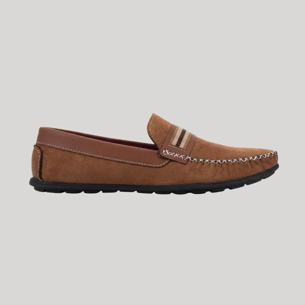 Mocassim Driver de Camurça Stripes