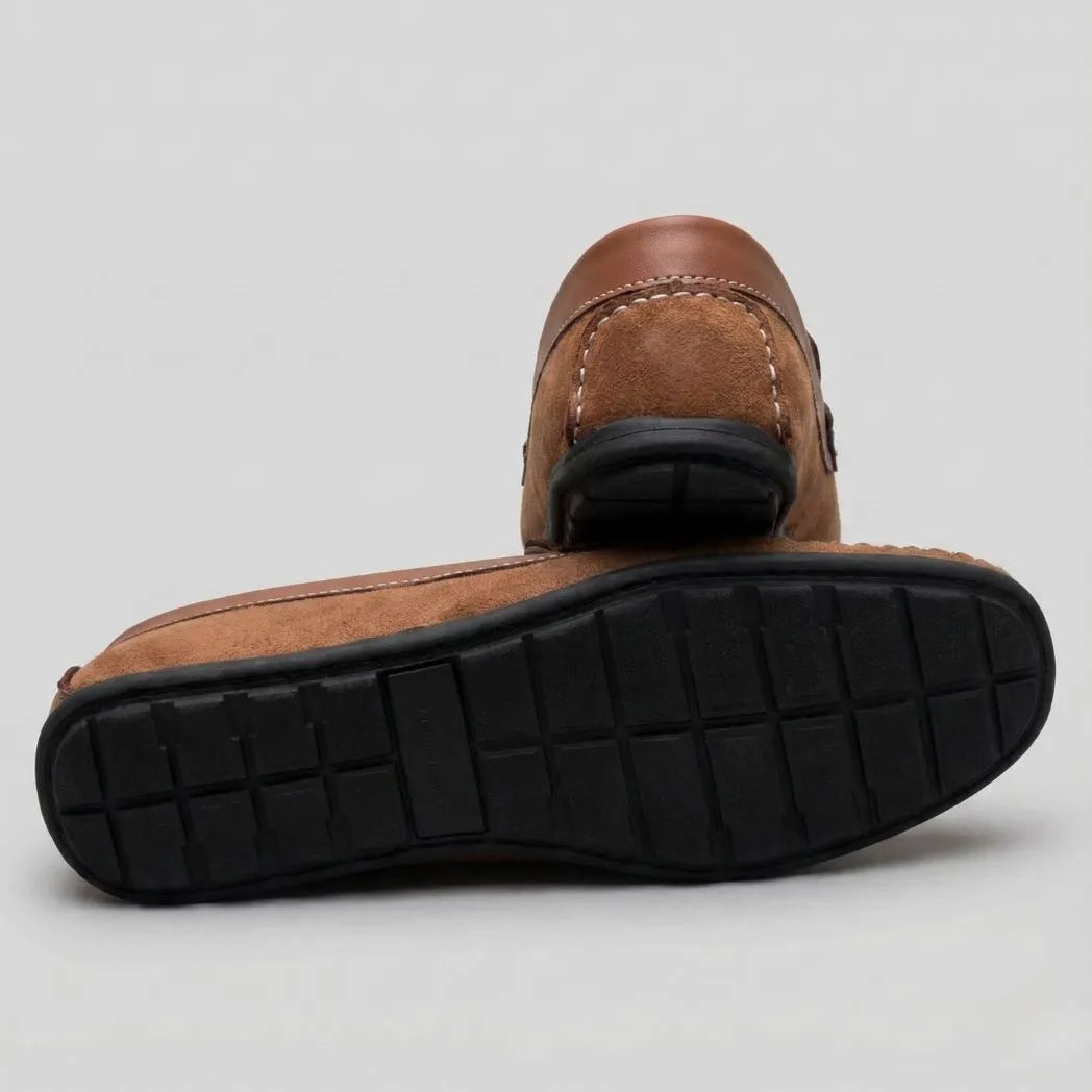 Mocassim Driver de Camurça Stripes