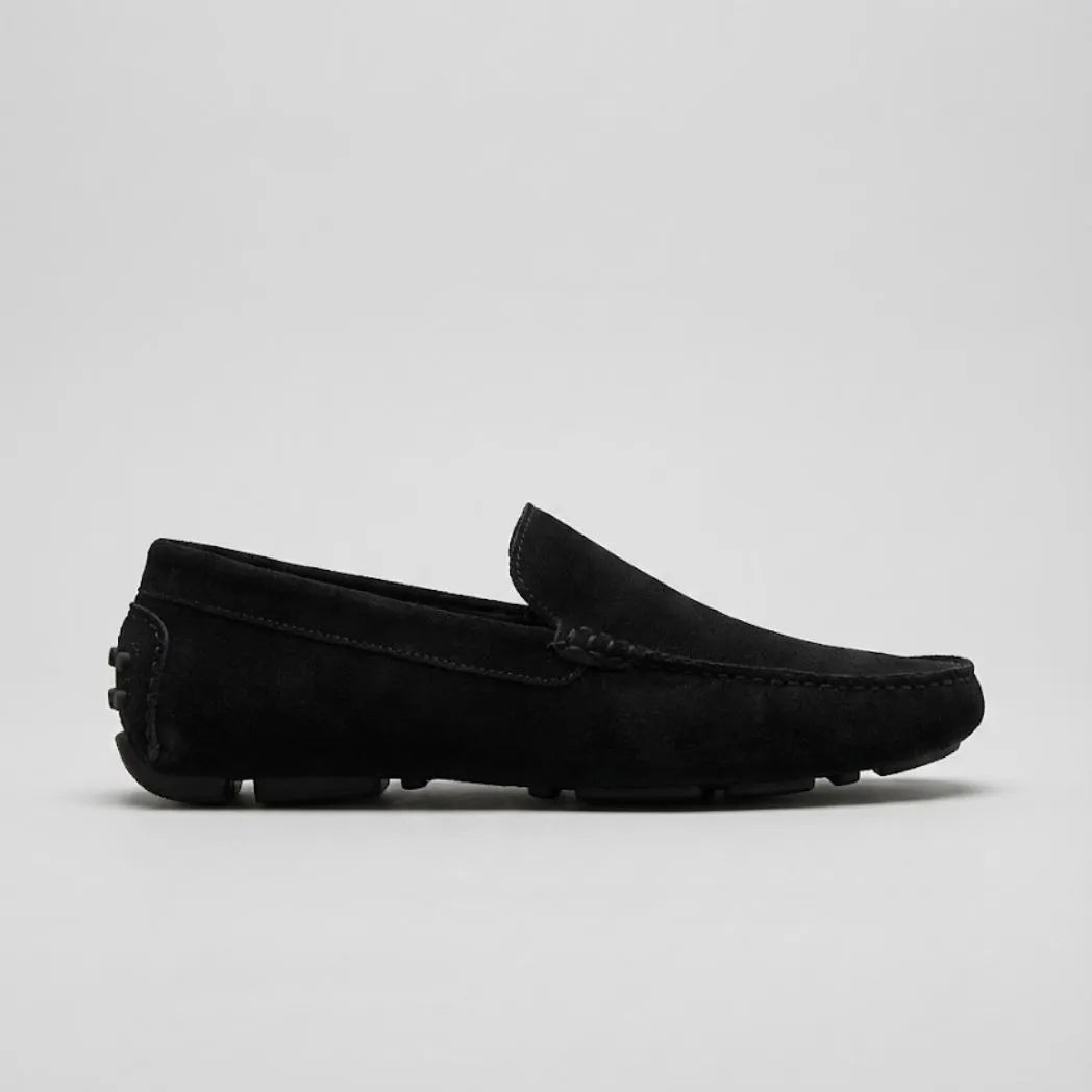 Mocassim Driver de Couro Capri Nero Preto