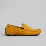 Mocassim Driver de Couro Capri Nero Amarelo