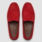 Mocassim Driver de Couro Capri Nero Vermelho