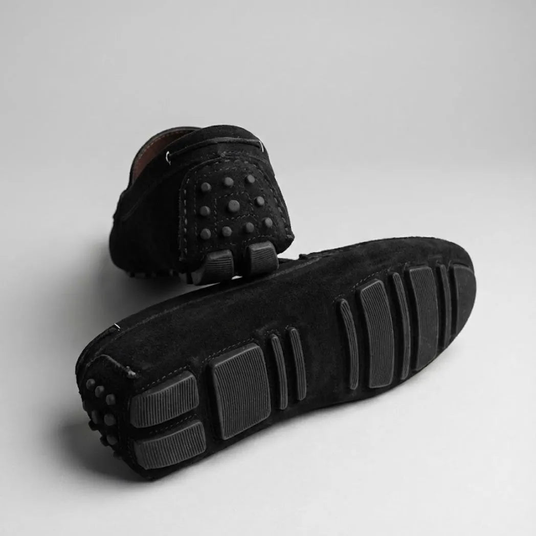 Mocassim Driver de Couro Capri Nero Preto