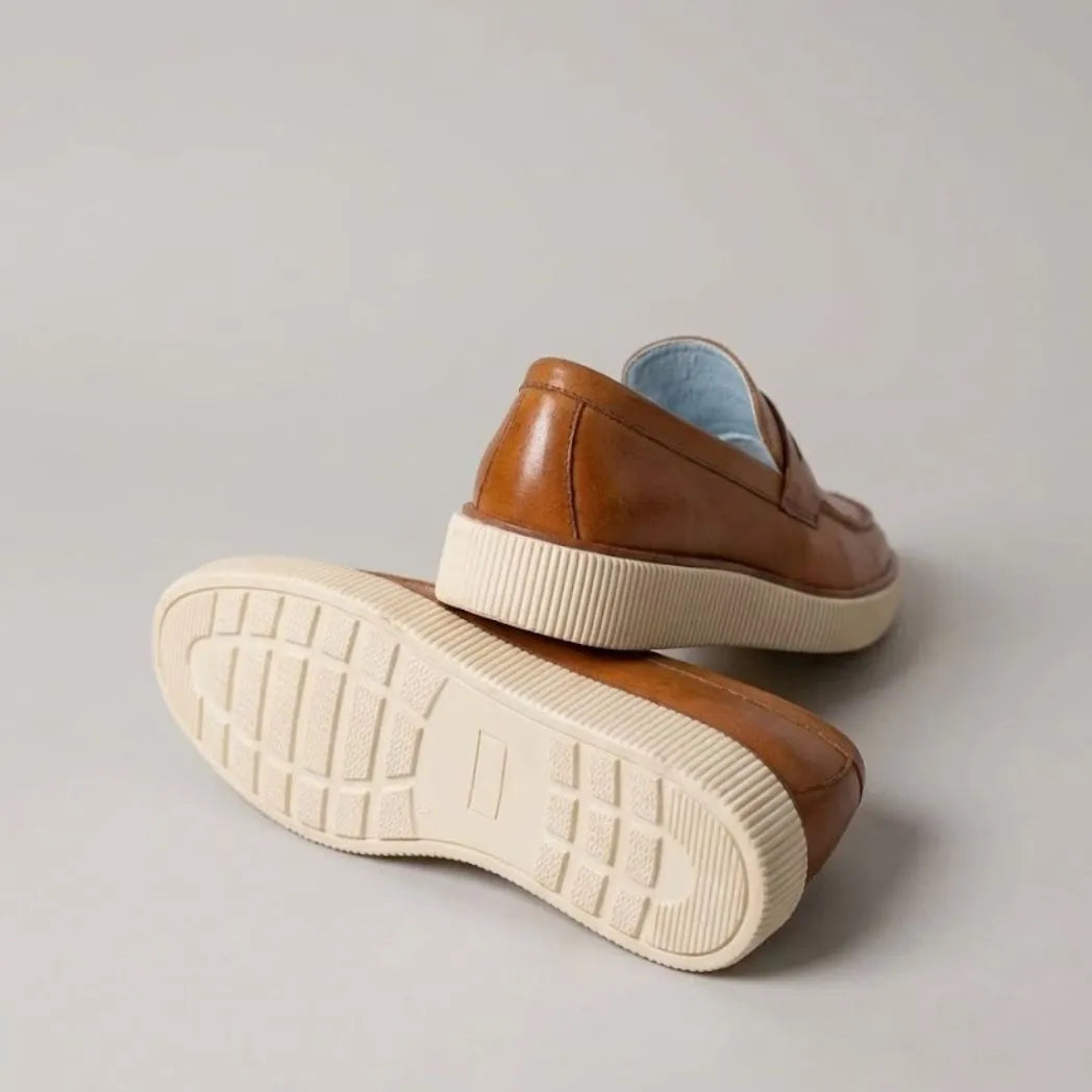 Mocassim Loafer Londres de Couro Marrom