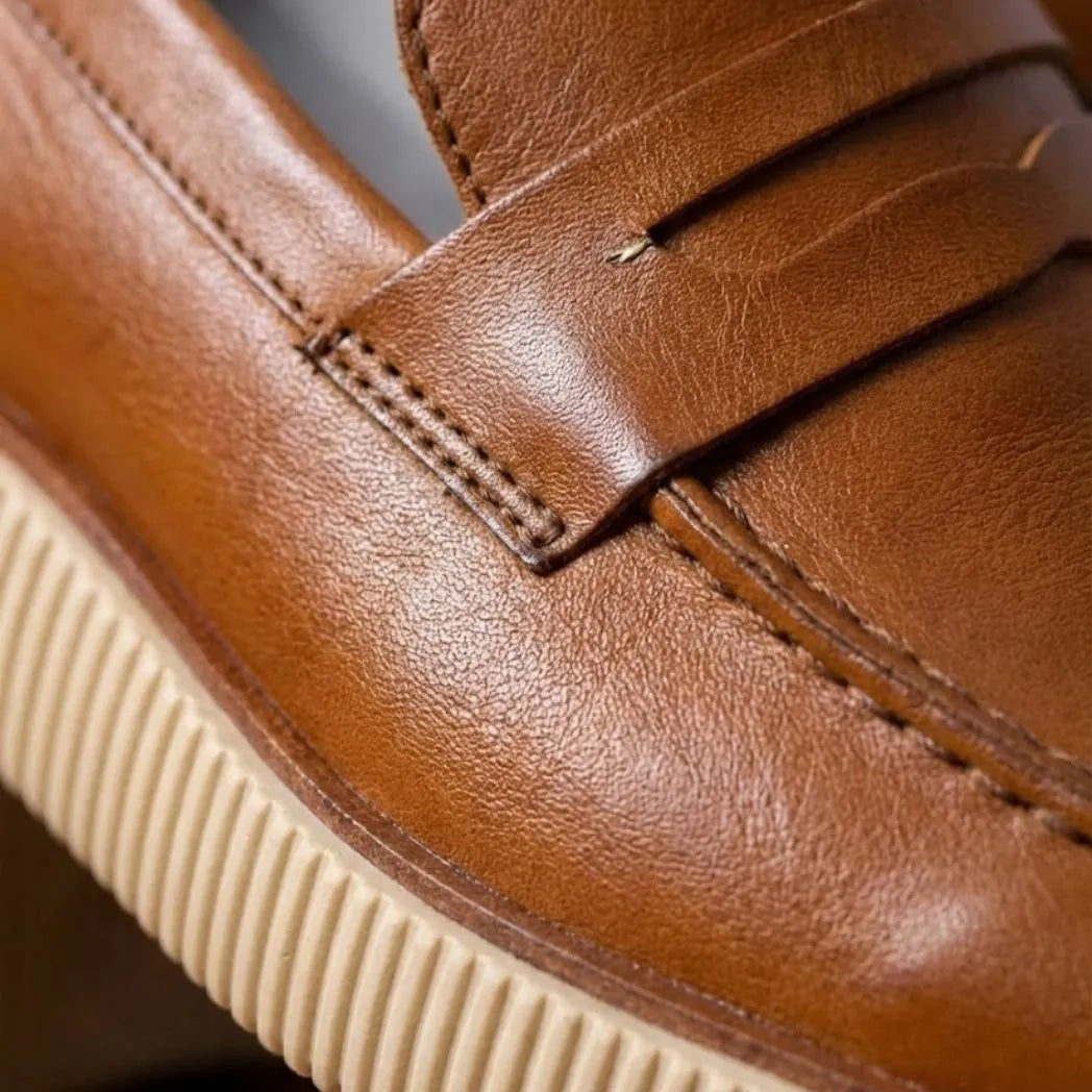 Mocassim Loafer Londres de Couro Marrom