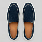 Mocassim Loafer de Camurça Vanguard Azul Marinho