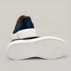 Mocassim Loafer de Camurça Vanguard Azul Marinho