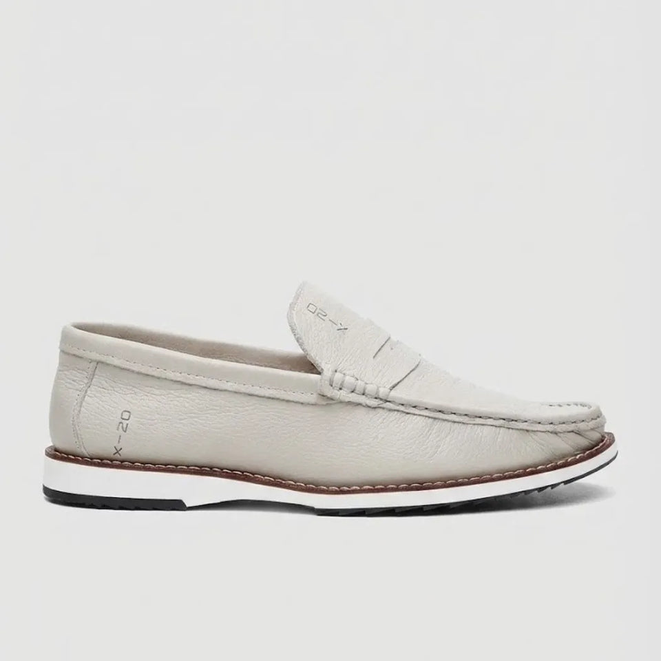 Mocassim Loafer de Couro Berlin Edição Limitada X-20 Branco