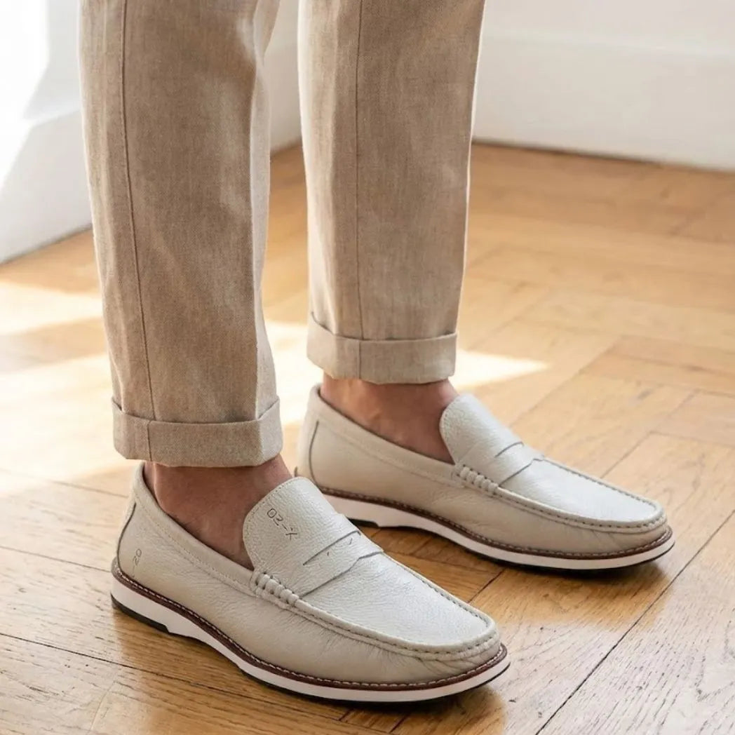 Mocassim Loafer de Couro Berlin Edição Limitada X-20 Branco