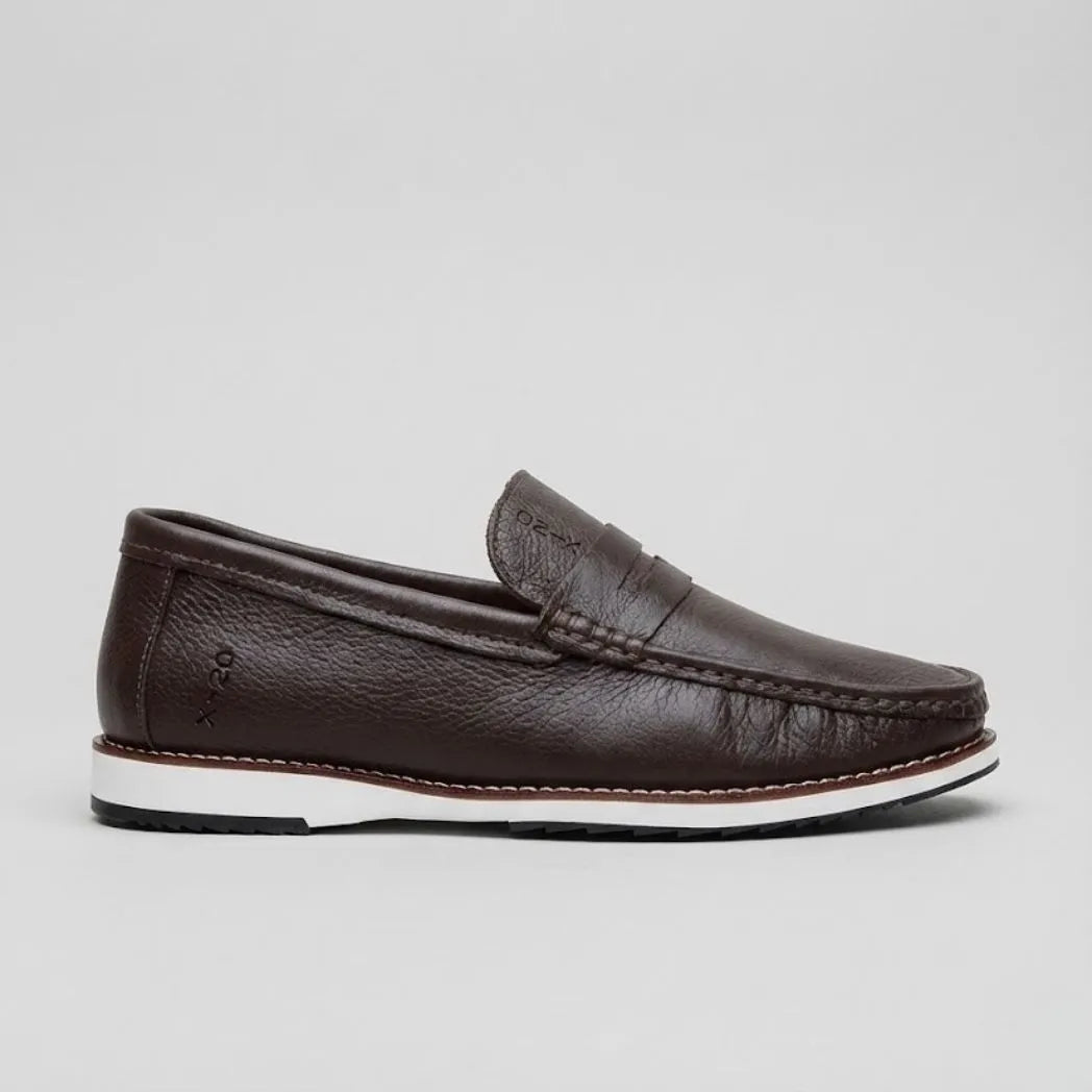 Mocassim Loafer de Couro Berlin Edição Limitada X-20 Marrom