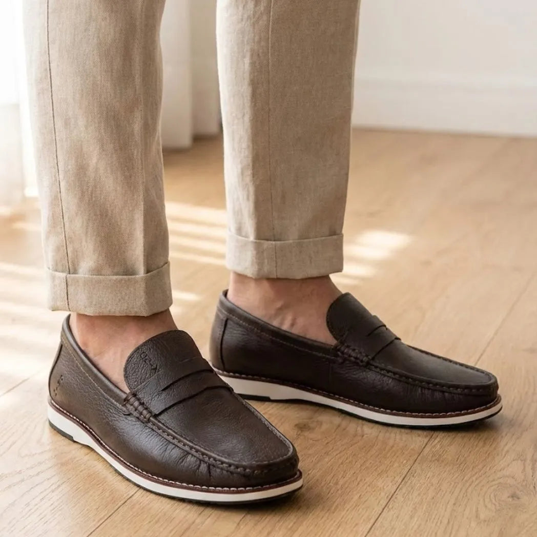 Mocassim Loafer de Couro Berlin Edição Limitada X-20 Marrom