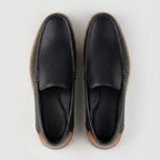 Mocassim Loafer de Couro Contrast Preto