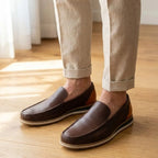 Mocassim Loafer de Couro Contrast