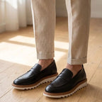 Mocassim Loafer de Couro Napoli Preto