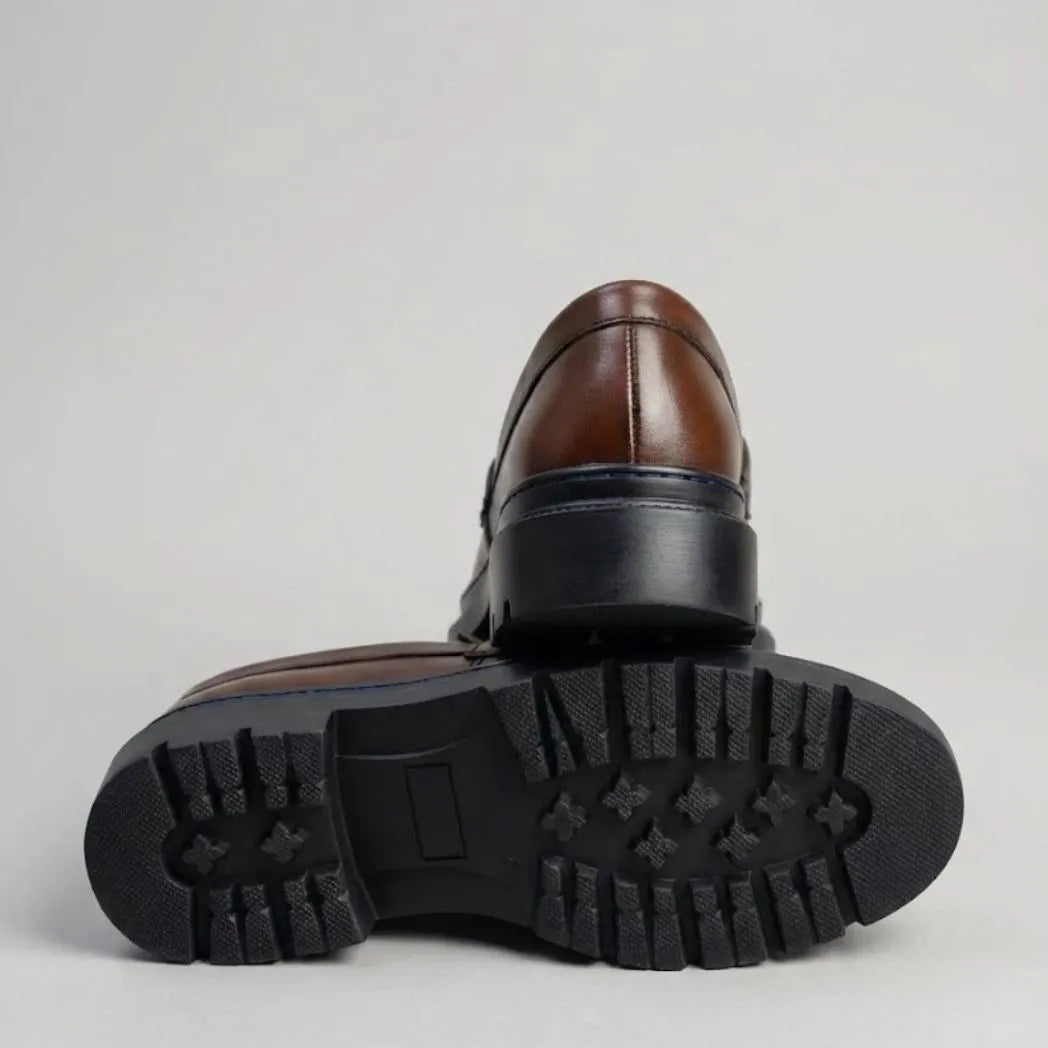 Mocassim Masculino Costurado Piettro Marrom