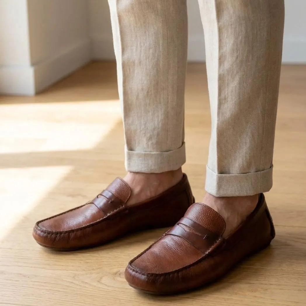 Mocassim Masculino Driver de Couro