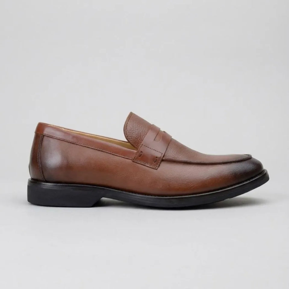 Mocassim Masculino Genova Loafer Couro Marrom