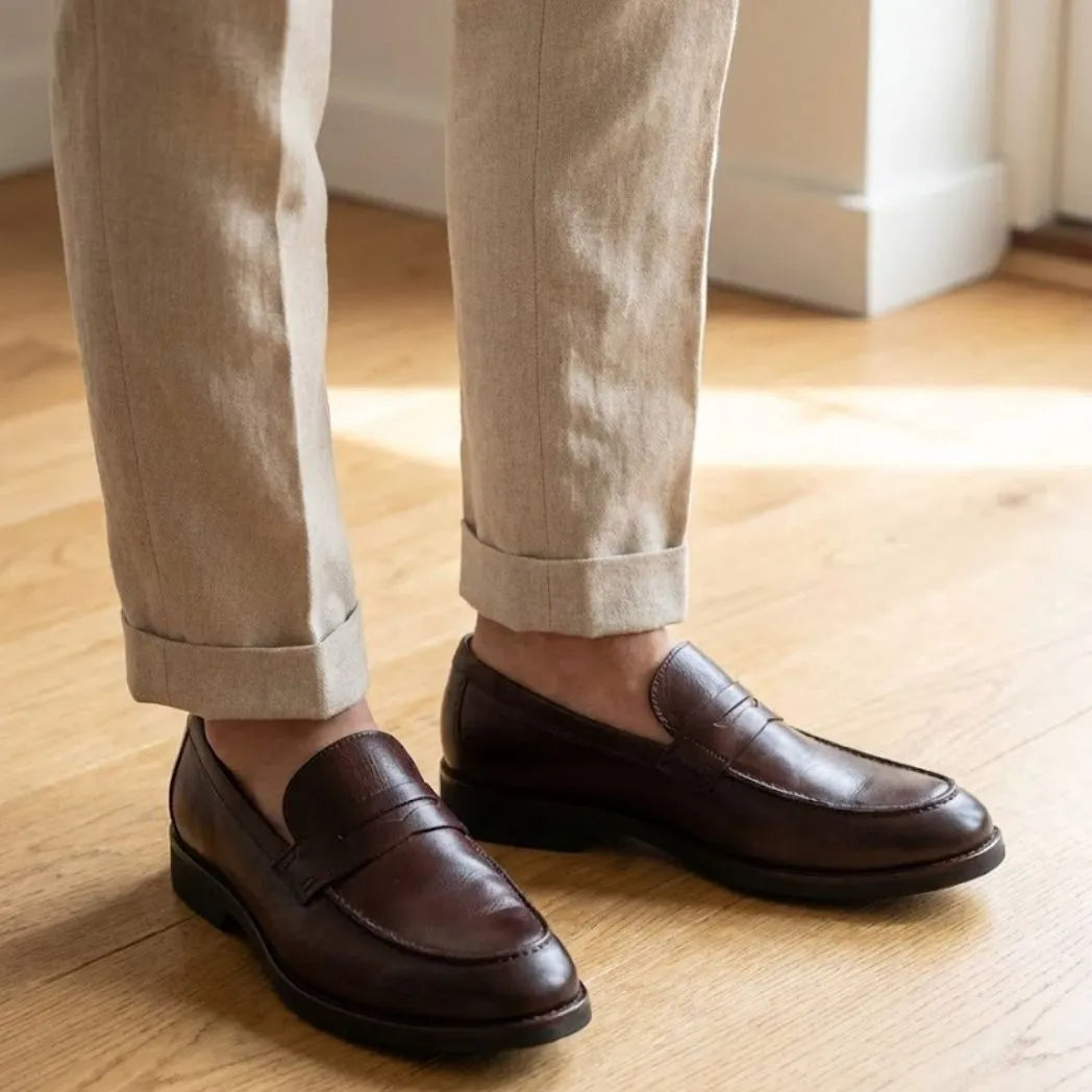 Mocassim Masculino Genova Loafer Couro Preto