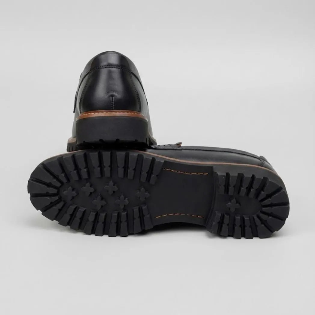 Mocassim Masculino Siena Loafer de Couro Preto