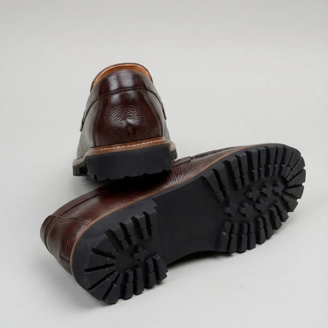 Mocassim Masculino Siena Loafer de Couro Marrom