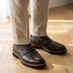 Mocassim Masculino Siena Loafer de Couro Marrom