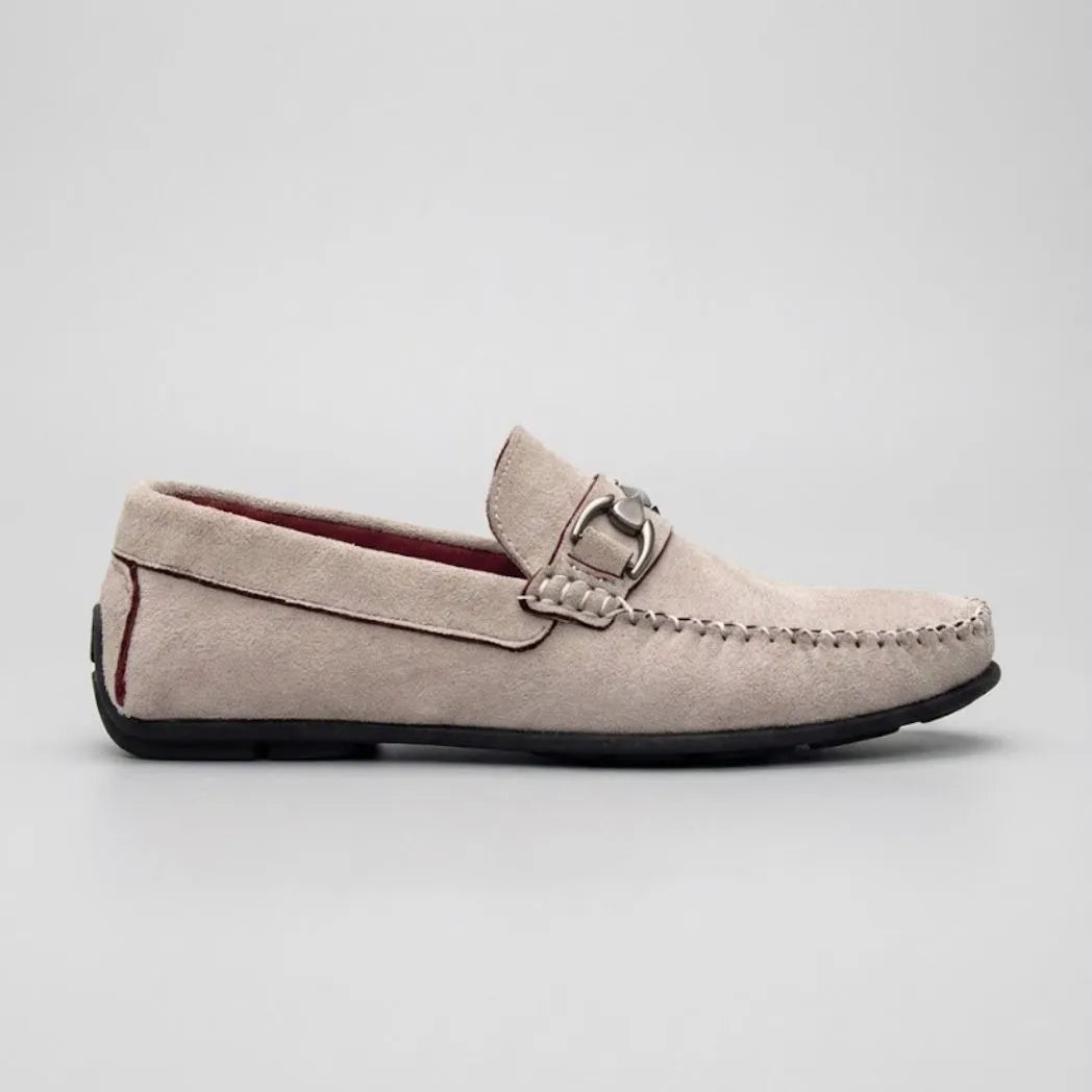 Mocassim Milano Driver Branco com Fivela