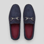 Mocassim Milano Driver Azul com Fivela