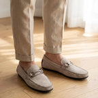 Mocassim Milano Driver Branco com Fivela