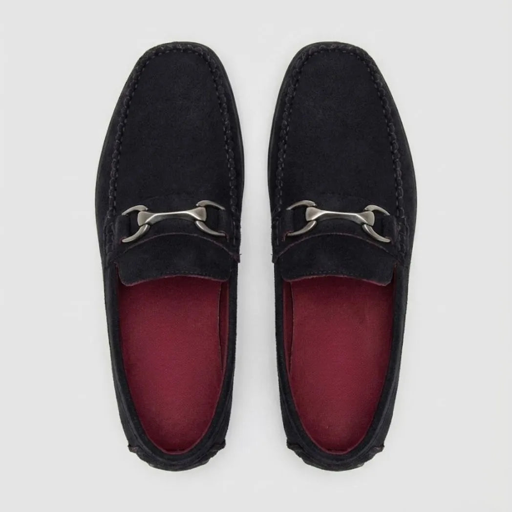 Mocassim Milano Driver Preto com Fivela