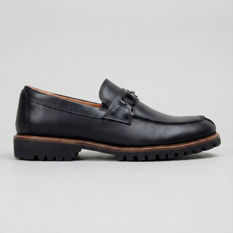 Mocassim Napoli Preto com Fivela