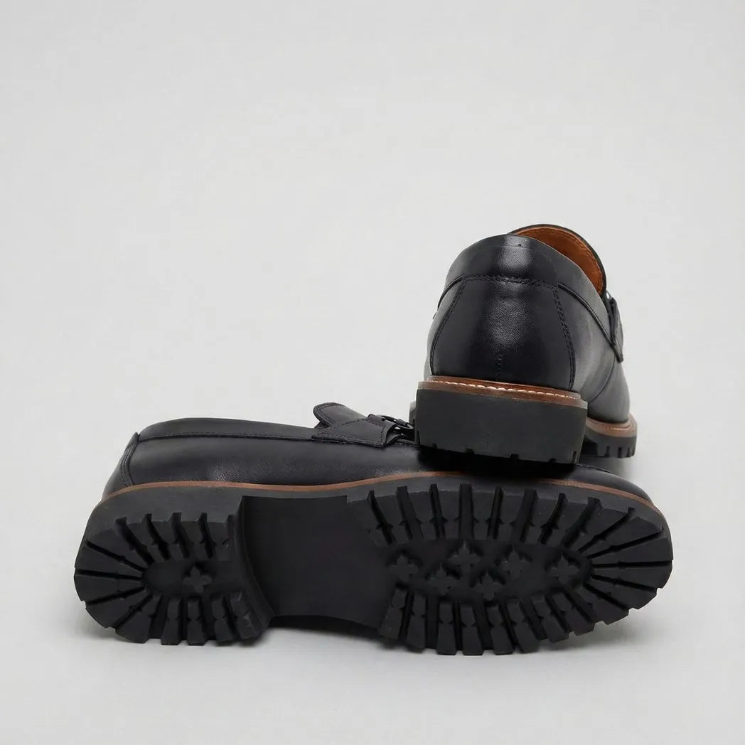 Mocassim Napoli Preto com Fivela