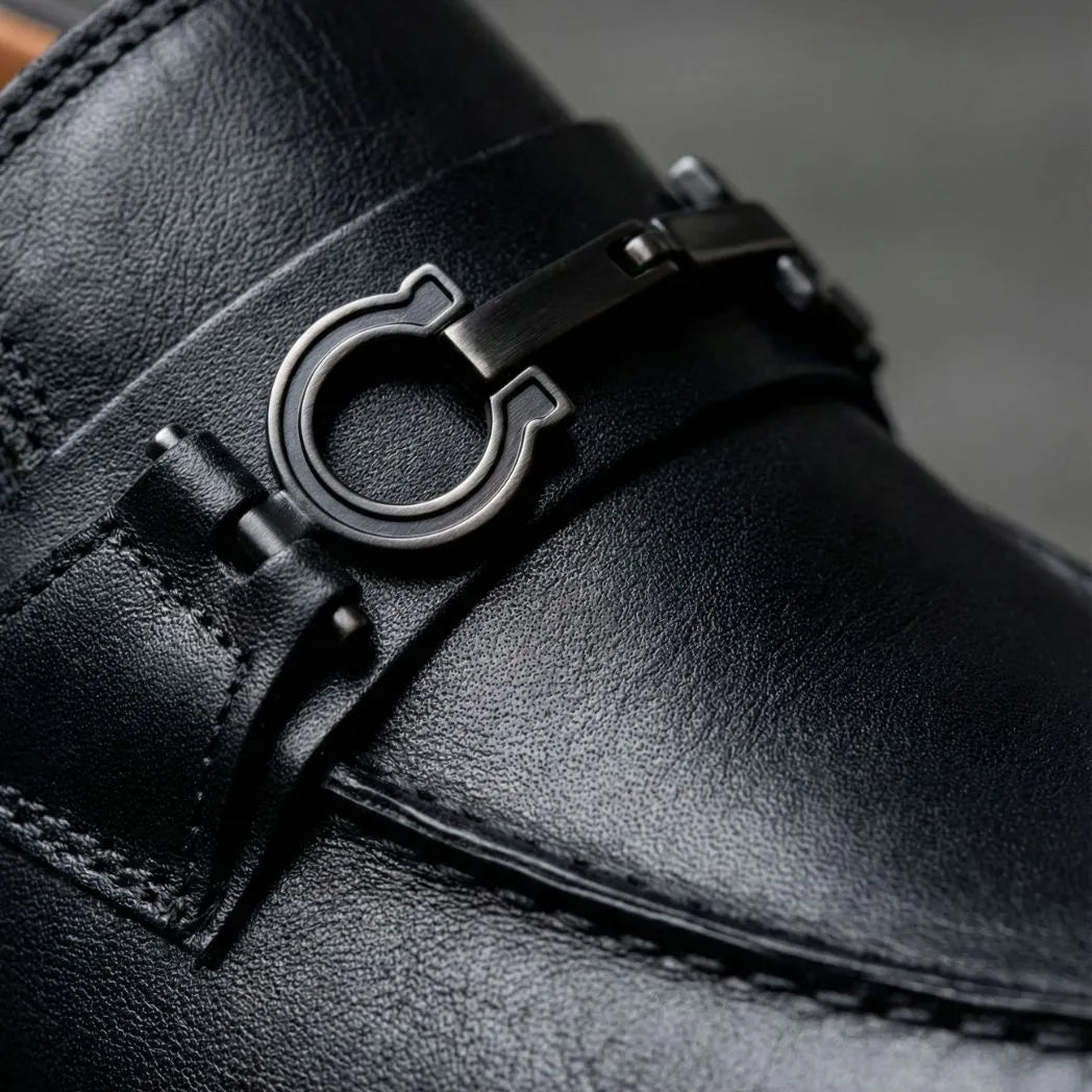 Mocassim Napoli Preto com Fivela