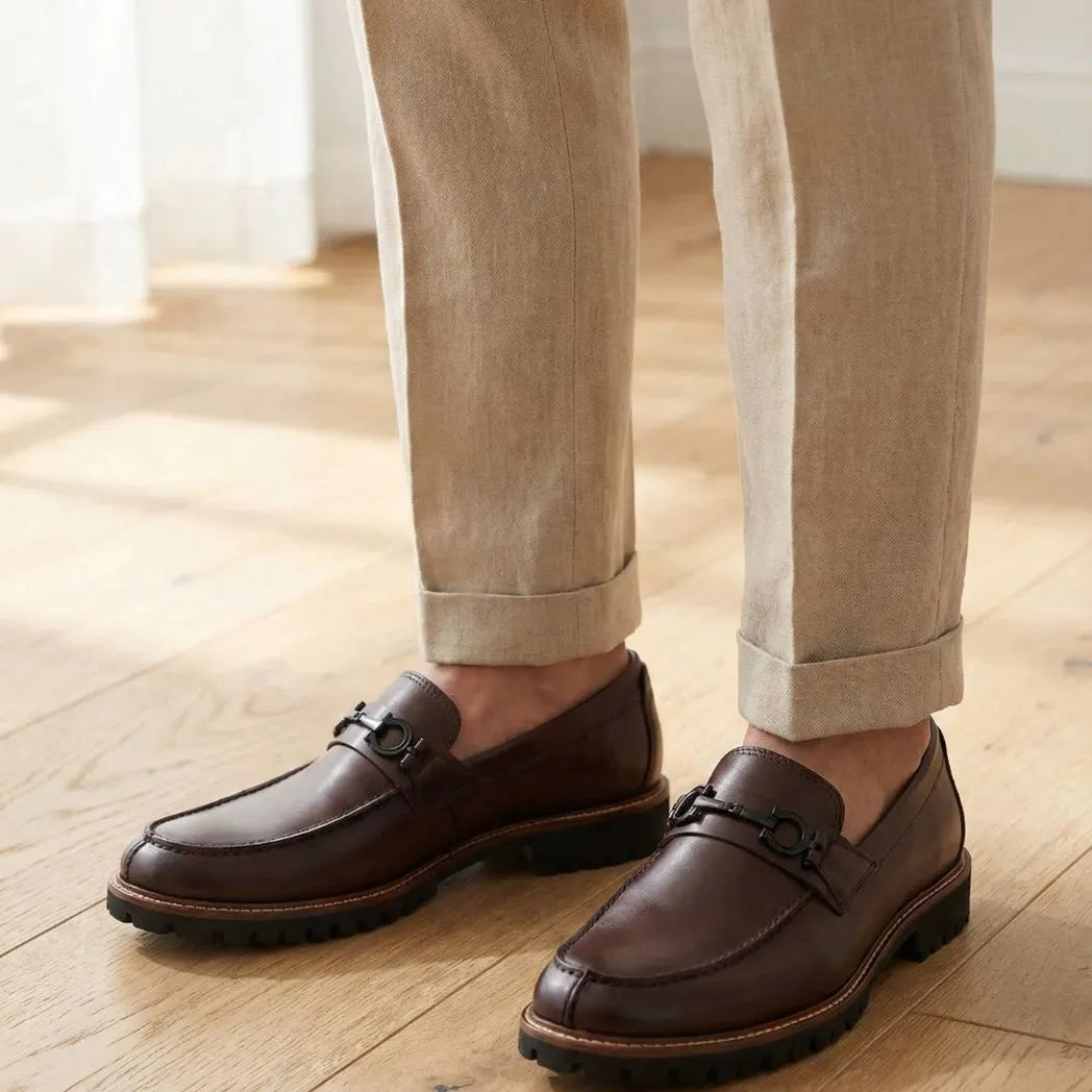 Mocassim Napoli Marrom com Fivela
