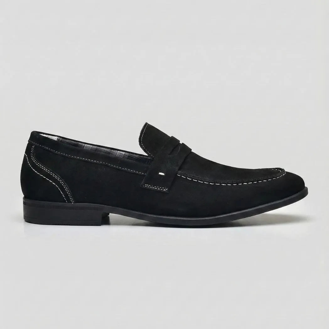 Mocassim Penny Loafer Milano Cognac Preto