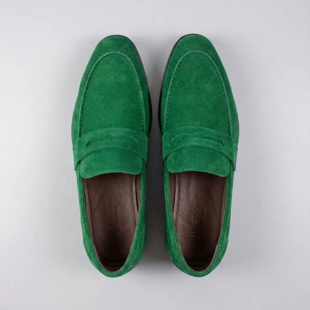 Mocassim Penny Loafer Milano Cognac Verde