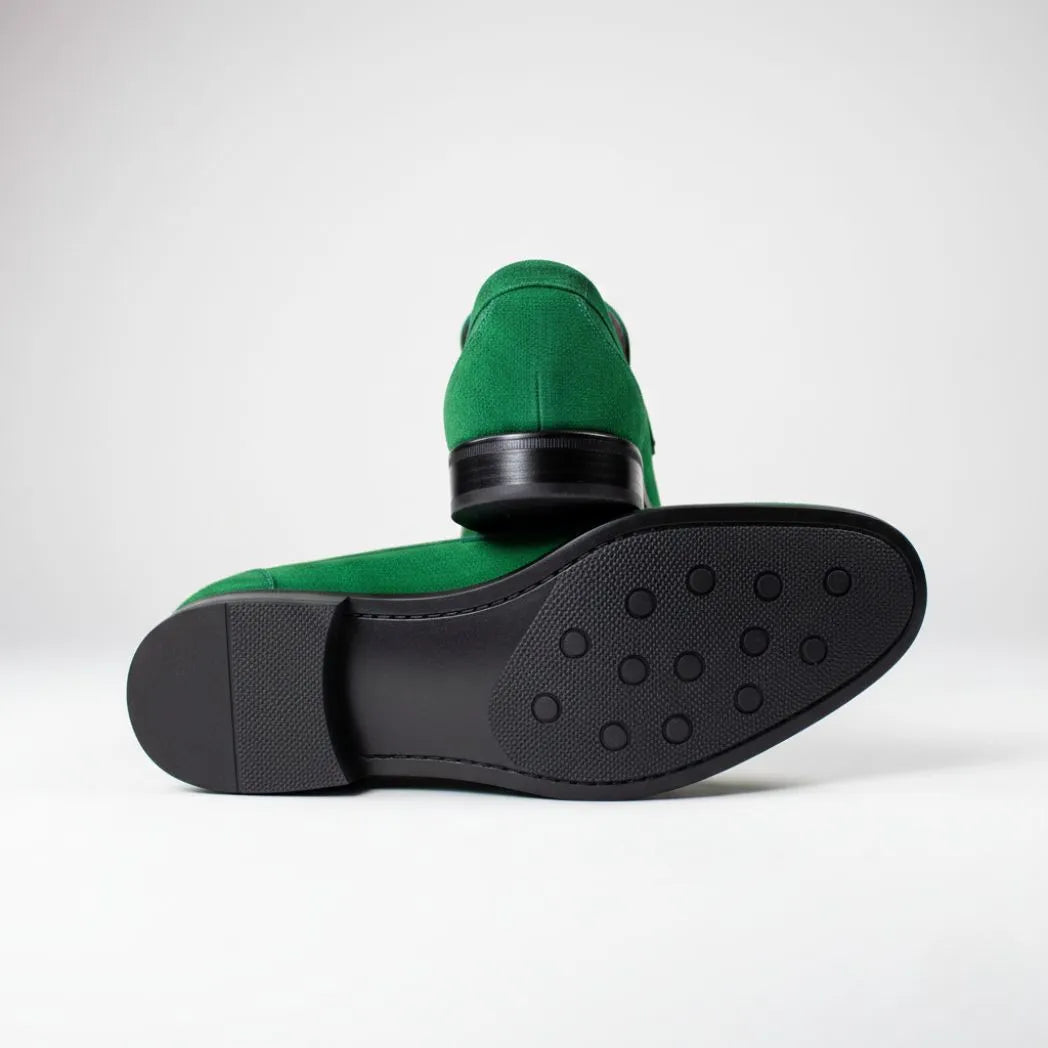 Mocassim Penny Loafer Milano Cognac Verde