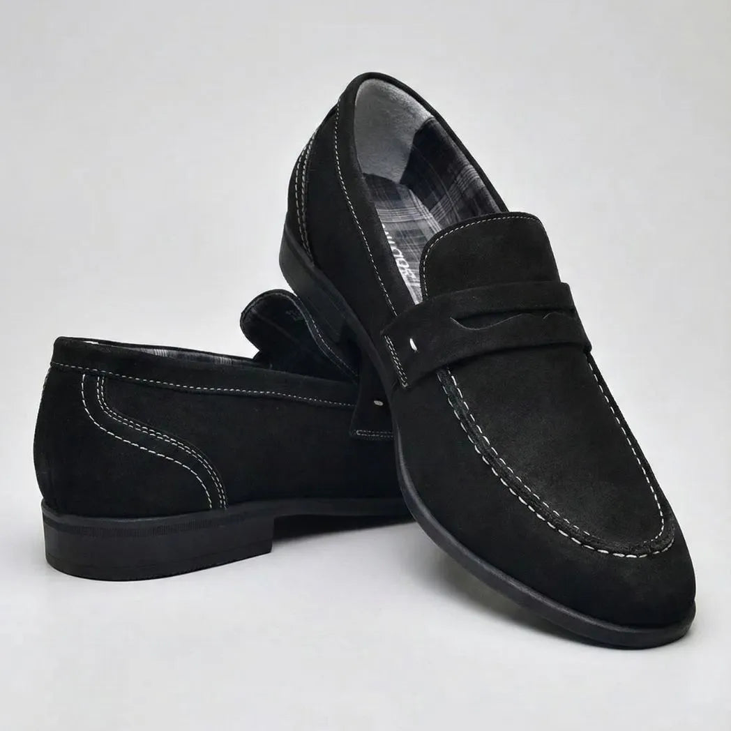 Mocassim Penny Loafer Milano Cognac Preto