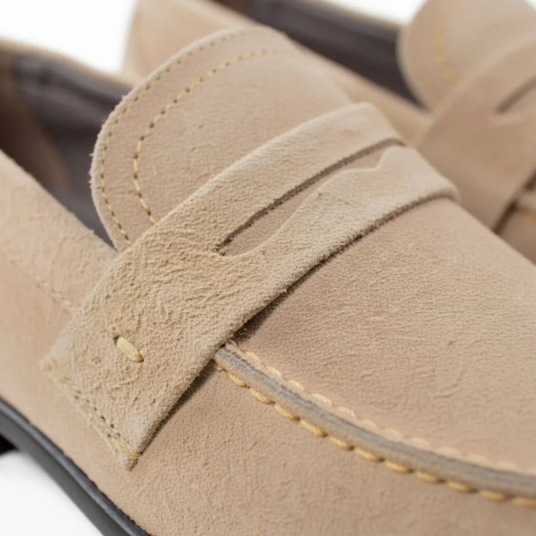 Mocassim Penny Loafer Milano Cognac Bege