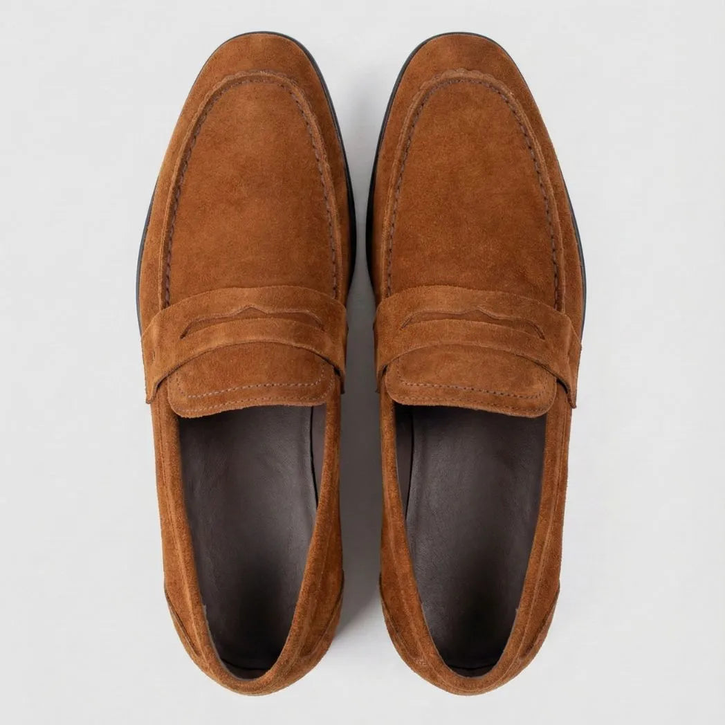 Mocassim Penny Loafer Milano Cognac Marrom