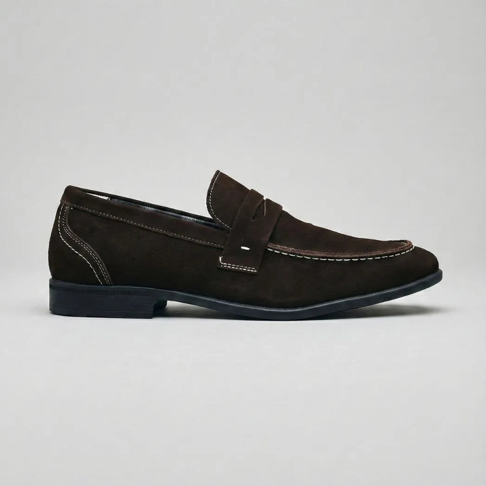 Mocassim Penny Loafer Milano Cognac Marrom Escuro