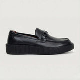 Mocassim Plataform Preto com Fivela