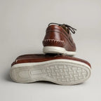 Mocassim Sider de Couro Marrom