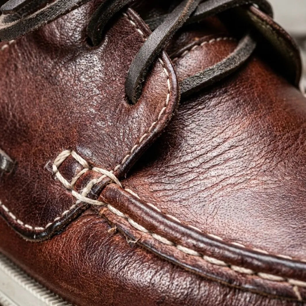 Mocassim Sider de Couro Marrom