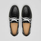 Mocassim Sider de Couro Preto