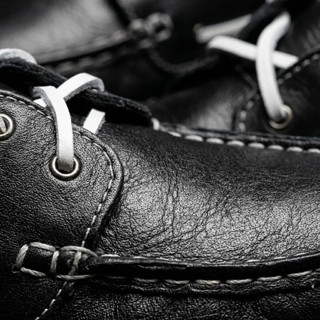 Mocassim Sider de Couro Preto