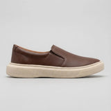 Mocassim Slip On Casual de Couro