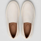 Mocassim Slip On Casual de Couro Branco