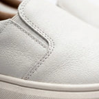Mocassim Slip On Casual de Couro Branco