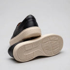 Mocassim Slip On Casual de Couro Preto