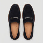 Mocassim Suede Tratorado de Camurça Azul