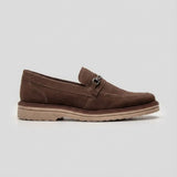 Mocassim Suede Tratorado de Camurça Marrom